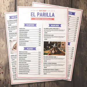 On Demand Custom Design Laminated Menu Printing Service | eazyprintz - Top Printing Service In Singapore 