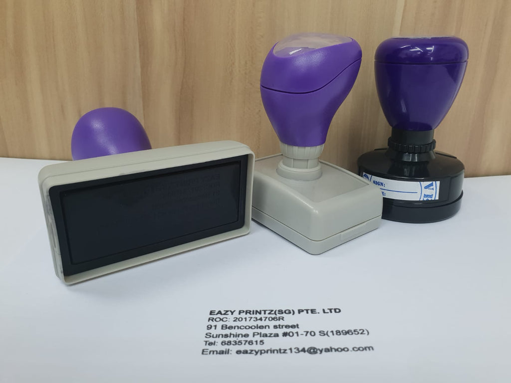 On Demand Custom Rubber Rectangle Company Stamp | eazyprintz - Top Printing Service In Singapore