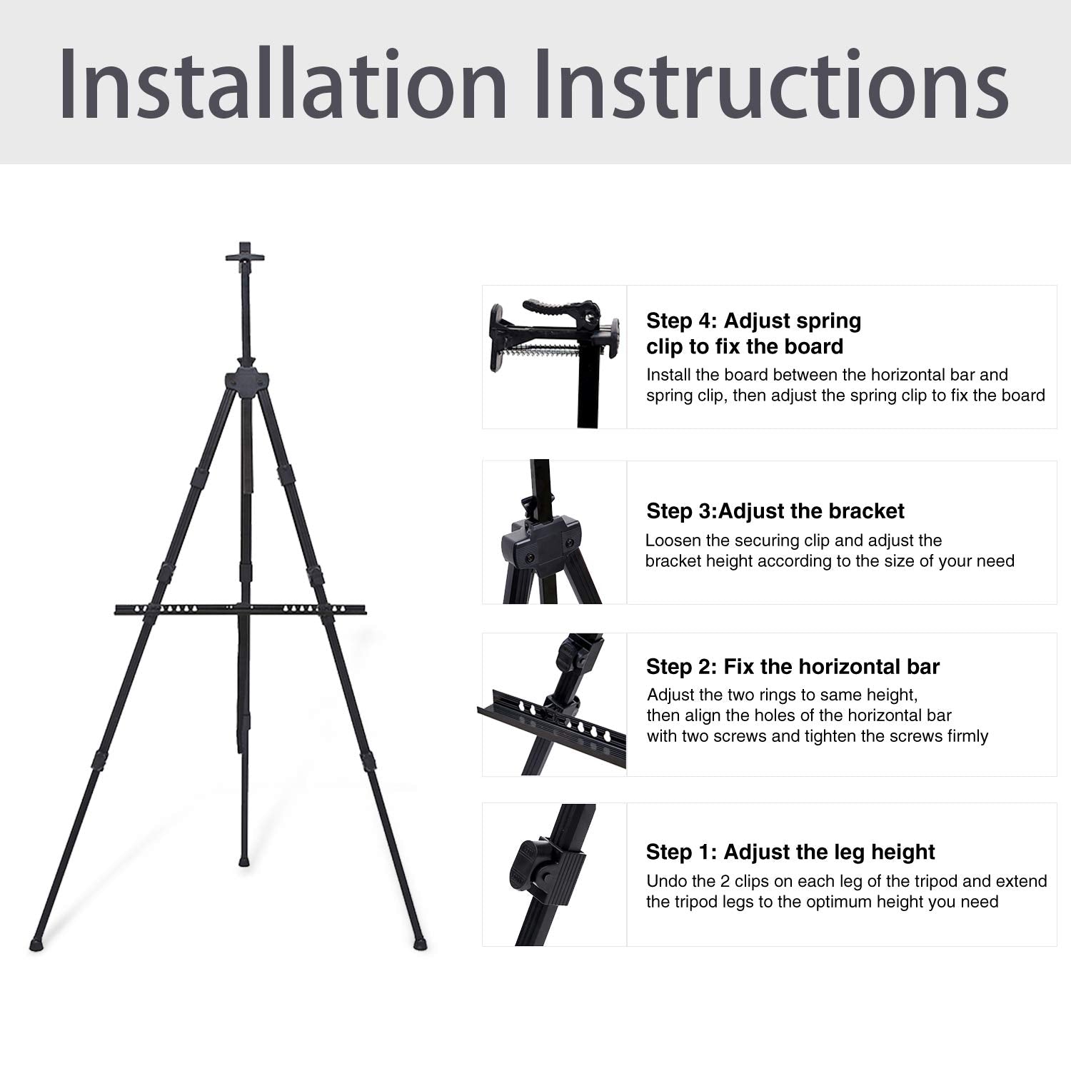 Adjustable Metal Sketch Easel Stand-eazyprintz - Top Printing Service In Singapore