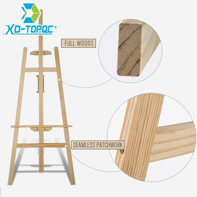 Wooden Adjustable Pine Wood Art Painting Easel - eazyprintz - Top Printing Service In Singapore