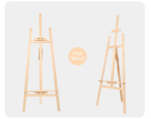 Wooden Adjustable Pine Wood Art Painting Easel - eazyprintz - Top Printing Service In Singapore