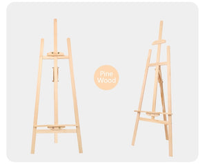 Wooden Adjustable Pine Wood Art Painting Easel - eazyprintz - Top Printing Service In Singapore